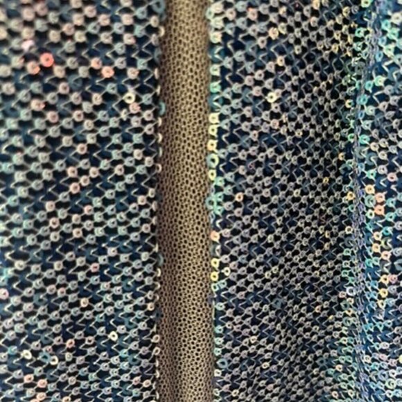 Aidan Mattox Formal Sequin Halter Mini Dress with Cutout Size 2 Marine Blue NWT - Picture 12 of 16